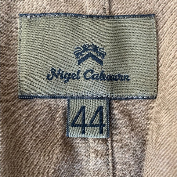 Nigel Cabourn men’s tan linen/cotton safari/field jacket, JP 44= US XS - Picture 7 of 10